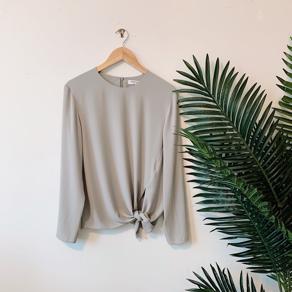 Babaton Tie Front Blouse
